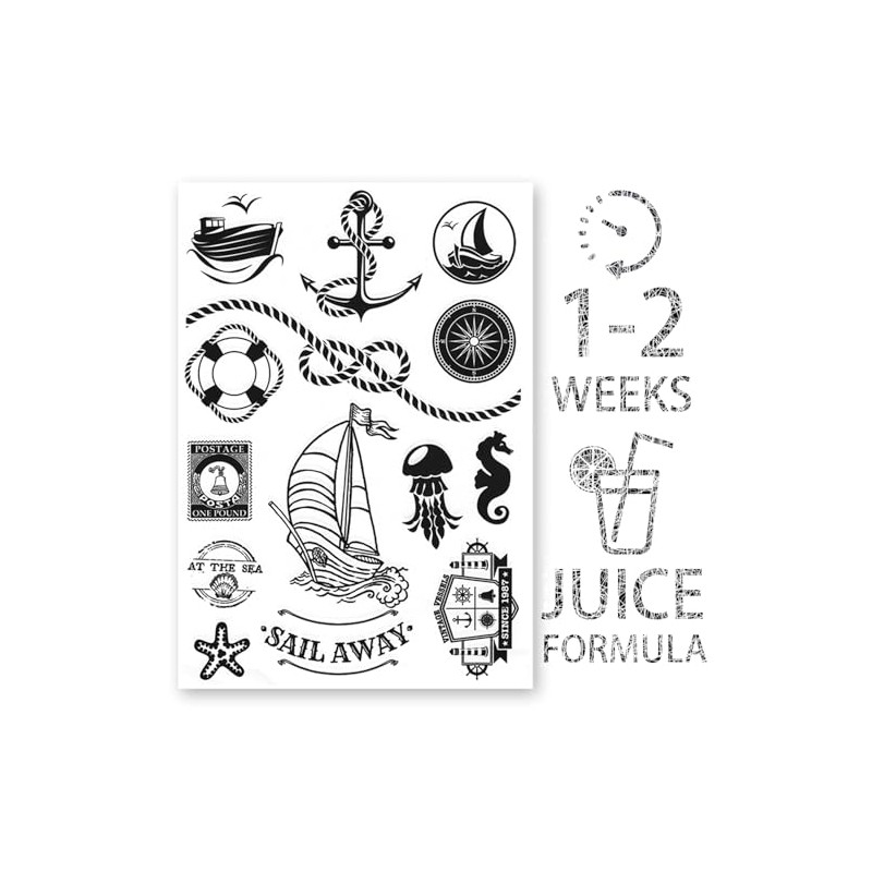 AWAKEN Temporary Fake Tattoos Juice Tattoo Semi Permanent Stickers Waterproof