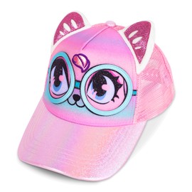PinkSheep Kids Baseball Cap Cute Cartoon Cat Football Boys Baseball Cap Toddler Trucker Hat Girls Hats for Kids Ages 5-12, pink