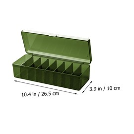 Operitacx 2Pcs Cord Storage Box Transparent Cable Management Organizer with Compartments Durable Pet Material for Charger and Electronic Accessories for Desk Organization