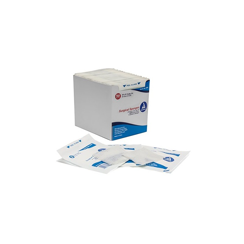 Gauze Sponges Sterile 2's 8 Ply - 2x2 - 50/Box