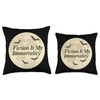 Vampire Fiction Bookish Romantic Fang Reader Literary Dark Throw Pillow