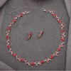 Enrwin Austrian Crystal Rhinestone Choker Necklace Dangle Earring Link Bracelet