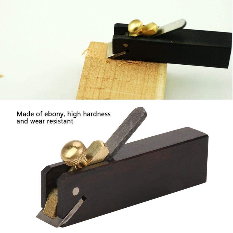 Wood Plane, Ebony Mini DIY Cable-line Woodworking Plane Carpenter Wood