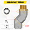 Nilight 1" NPT Fuel Hose Swivel, 360 Rotating Connector for