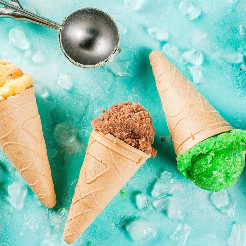 Pack of 2 Wooden Cone Shapers, Waffle Cone Roller, Waffle