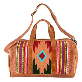 American Darling Duffel Saddle Blanket Genuine Leather Western Women Bag | Handbag Duffle Weekend