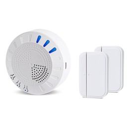 KOOSTONE Wireless Door Chime & Door Bell Chime with Rechargeable Receiver, 55 Tunes, Up to 600ft Range - Magnetic Door Chime Sensor for Home & Business Door Entry Chime Alert (1 Receiver + 2 Sensors)