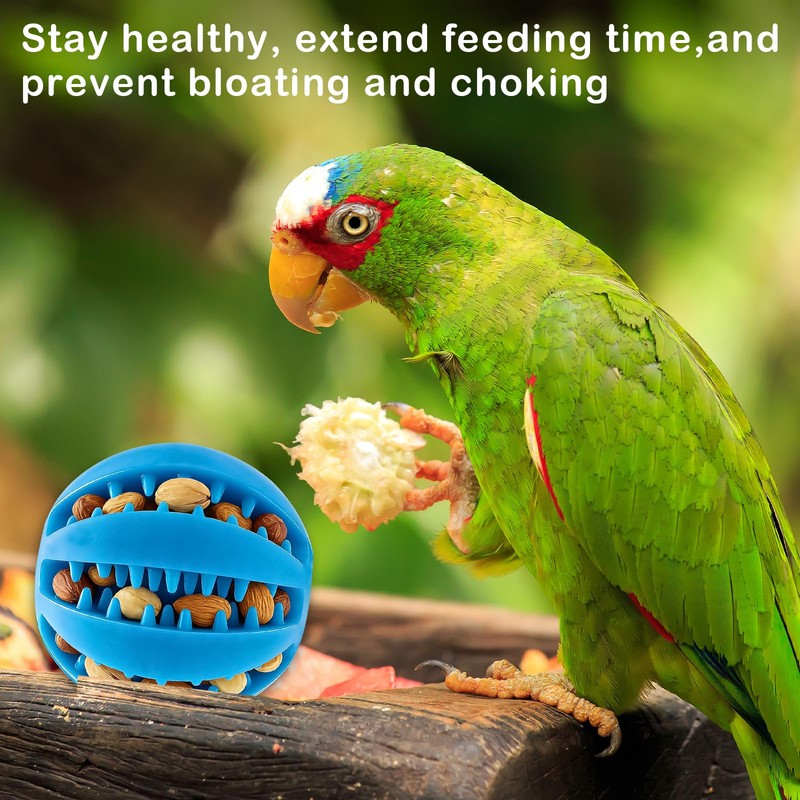 KCMOSGI 2 PCS Parrot Feeder Chew Toy Balls, Bird Treat