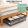 Kitstorack 2Pack Height-adjustable Under Bed Storage with Wheels, Under Bed