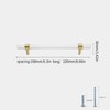 Evionlin 4 pcs 6-1/4 in Acrylic Cabinet Handle, Brass Base,
