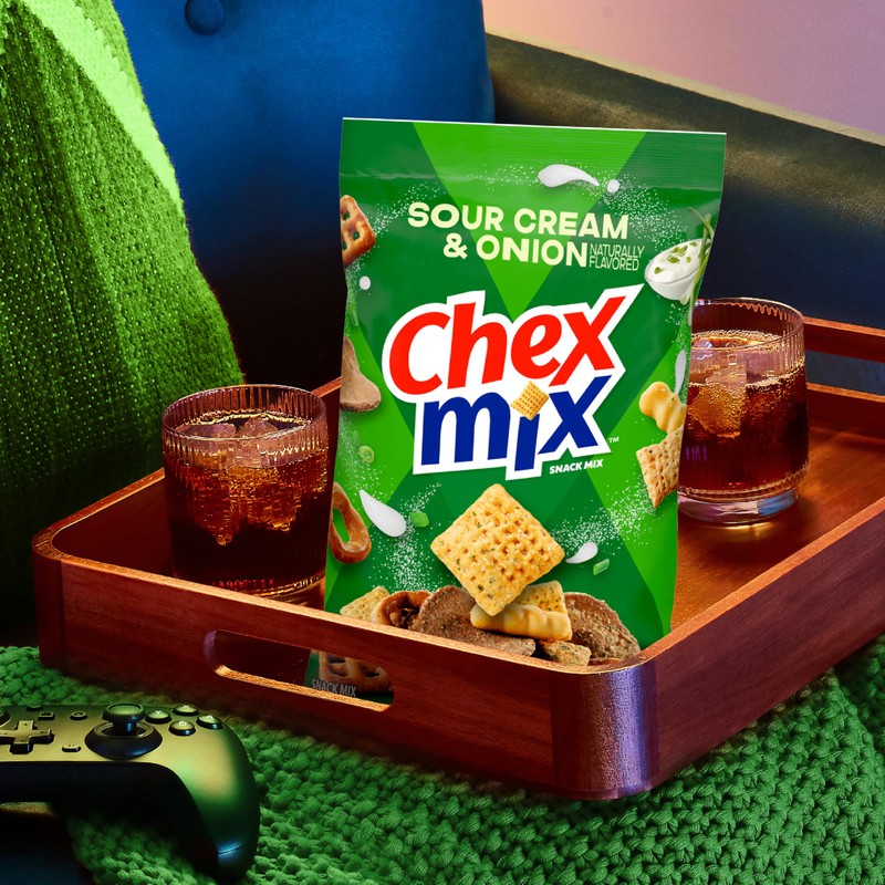 Chex Mix Snack Mix, Sour Cream and Onion, Snacks, 8
