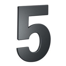 BASI House numbers made of steel in anthracite, numbers 0-9, letters a - c, including mounting material, number 5