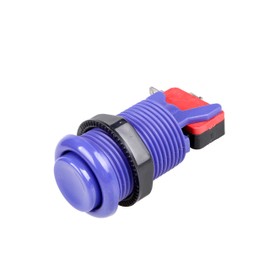 EG STARTS 6X American Style Standard Arcade Buttons Switchable Happ Type 30mm Push Button 3/16" Terminal for Jamma Mame Kit Parts (Dark Purple)