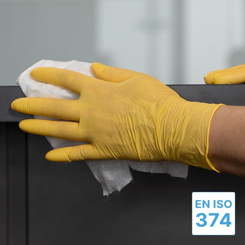 Arnomed Disposable Gloves, Yellow, S, 200 x Nitrile Gloves, Disposable