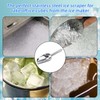 Stainless Steel Ice Scoop for Freezer with Magnetic Holder, Compatible