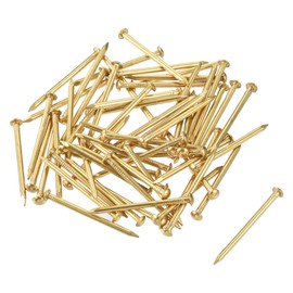 sourcing map 60pcs Small Hardware Brass Nails 1.5 mm x 25 mm (DxL) for DIY Wooden Box Accessories
