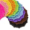 200 Pcs 3 Inch Round Lace Coloured Paper Doilies, Assorted