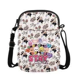 WSNANG Stay with SKZ Crossbody Bag K-POP Cartoon Member Shoulder Bag Stay Fandom Gifts Music Lover Gifts K-POP Merchandise (CA Stay with CB)