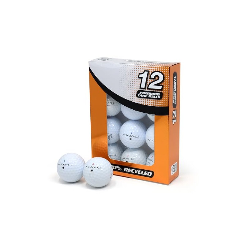 Second Chance Recycled Lake Golf Balls, 12 Pack - Grade