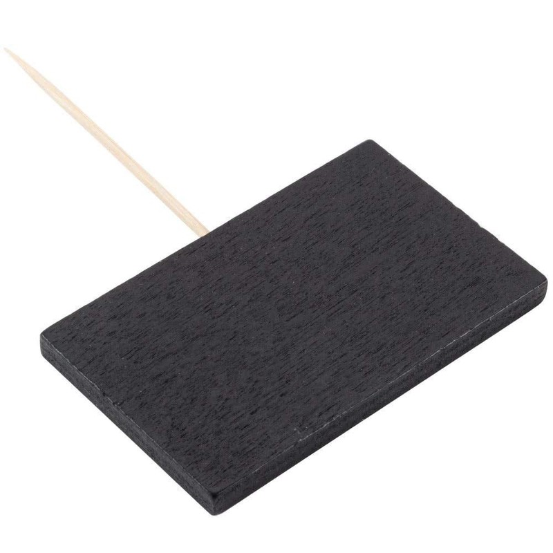 Tablecraft BAMDCB35 3 1/2" Chalkboard Pick - 100/Pack