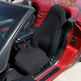 SR1 Performance New C5 Corvette Seat Covers Set of 2 - Stretch Satin Material for 1997-2004 C5 & Z06 Corvettes (Black)