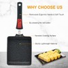 Bobikuke Tamagoyaki Non-Stick Omlette Pan, Rectangular Japanese Pan with Removable