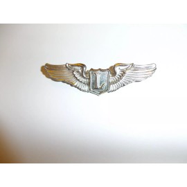 e2317 WW2 US Army Air Force USAAF Liaison Pilot Wing Silver metal pin back B1D