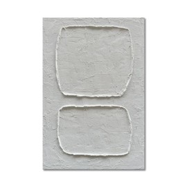 Epicler art Hand Painted Modern White Minimalist Art Oil Painting Contemporary Abstract Art Painting 36x24 inch Wall Art Deco Painting