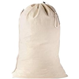 QUBA LINEN 1 Pack - Extra Large Natural Cotton Laundry Bag, 24 x 36 inch (1)