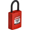 Brady (CPT-RED-25PL-KD6PK) SafeKey Nylon Lockout Padlock - Compact with Nylon