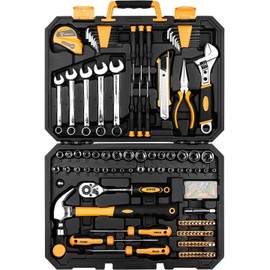 DEKOPRO 158 Piece Tool Set-General Household Hand Tool Kit,Auto Repair Tool Set