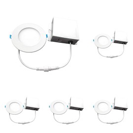 Euri Lighting DLC6S-2000ej Ultra-Slim Dimmable 6" Circlular Downlight, 12W (100W Equal), 900lm, 3000K (Soft White), 90+ CRI, IC Rated, No Housing Required, JA8, E-Star & ETL Listed