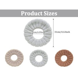 Anlising 3 x Warmer Toilet Seat Covers, Washable Toilet Seat Warmer, Toilet Seat Cover Seat, Toilet Seat Cover, Toilet Seat Warmer Cushion, Toilet Seat Cushion, for Toilet Seats (3 Colours)