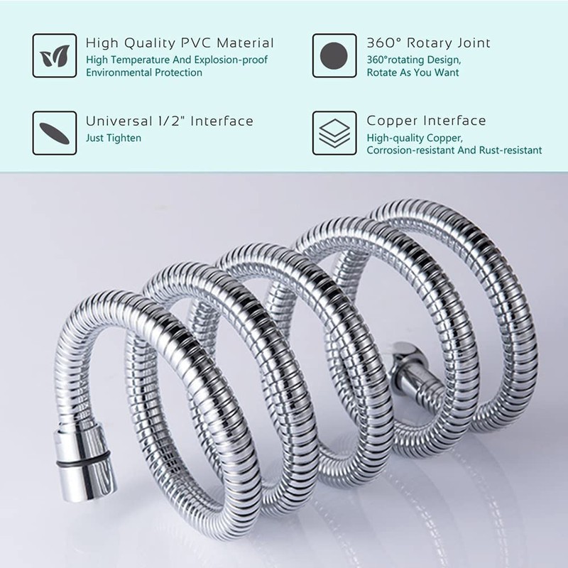 79 Inch Expandable Shower Hose Extra Long ，Bathing Toilet Cleaning,