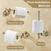 WOLIBEER Crystal Gold Toilet Paper Holder Hand Towel Ring Crystal