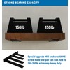 LEOPO 12 inch 8 Pack Floating Shelf Bracket, 1/5” Thick