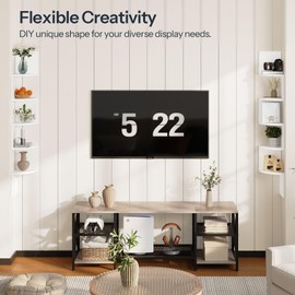 HOOBRO Corner Shelf Wall-Mounted, Set of 2 Floating Corner Shelves for Wall, 5-Tier Corner Bookshelves for Living Room, Bedroom, Bathroom, Home Office, White WT26BJP201