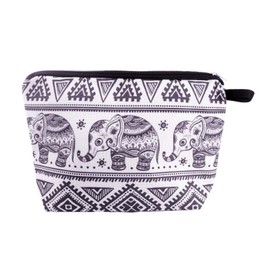 Pebarmnt Cute Animal Lovers Gifts Elephant Cosmetic Bag Makeup Pouch with Zipper (elephant)