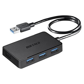 Buffalo BSH4U300U3BK USB 3.0 Bus Power 4-Port Hub with Magnet, Black