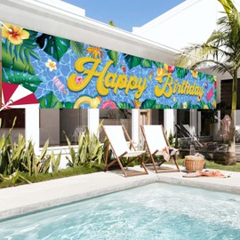 Happy Birthday Pool Party Banner, Pool Party Decorations, Summer Pool Party Supplies, Summer Party Decorations, Pool Party Birthday Decorations