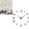 3D Number Large Wall Clock Silent Simple Fashionable Decorative Numeral