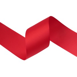 Kryvus Red Ribbon, Grosgrain Ribbon 2 Inch x Continuous 50 Yards, Red Grosgrain Ribbon for Crafts, Gift Wrapping, Hair Accessories, Wedding Decor, Sewing and Bow Making