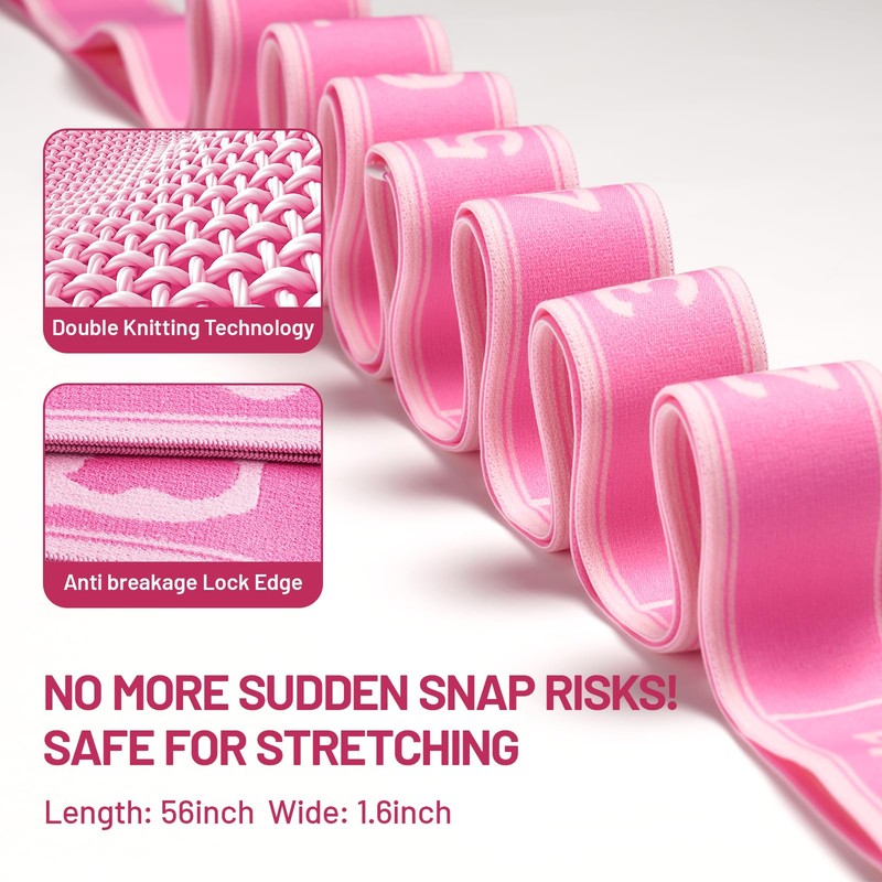 Slim Panda Yoga Stretching Band, Yoga Stretching Strap with 9