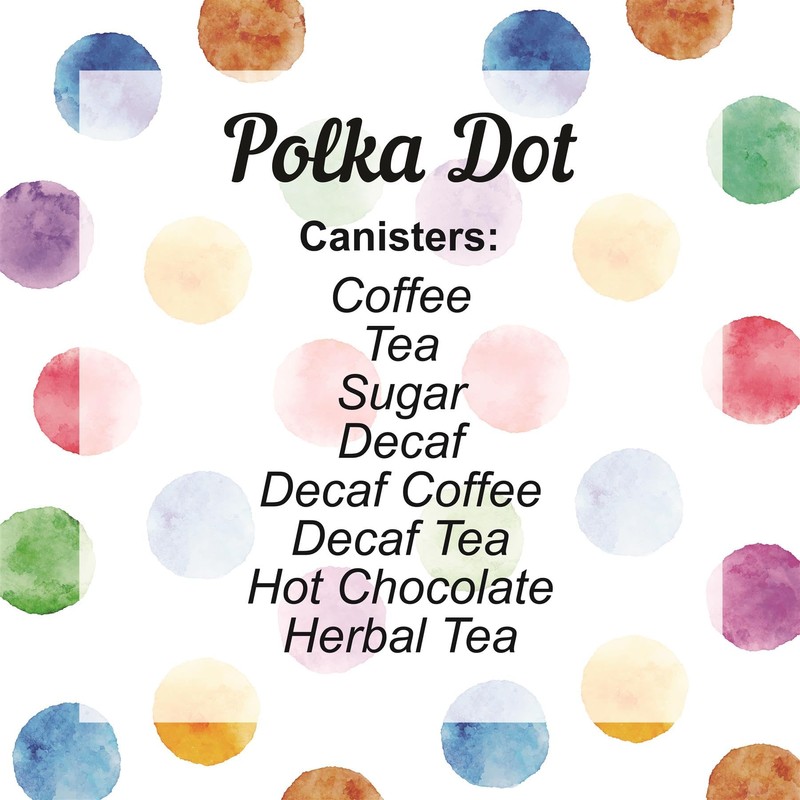 Purely Home Polka Dots Decaf Tea Storage Canister - Multicoloured