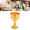 Tomotato Medieval Goblet, Vintage Metal Floral Pattern Goblet The Holy
