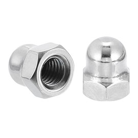 sourcing map M5x0.8 Acorn Cap Nuts, 20Pcs 316 Stainless Steel Dome Cap Head Acorn Nut Hardware Nuts for Bolt Cover, Silvery