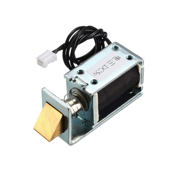 uxcell Solenoid Electromagnetic Open Frame for Electric Door Locks, Push Type, DC 5V