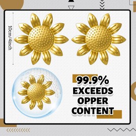 Otoolling 2 Pcs Bird Bath Copper Disk, Thick Reinforced Disc for Birdbath Cleaner, Safe Natural Solution for Outdoor Birdbaths Bowls and Garden Fountain, All-Season Use (Red Copper)