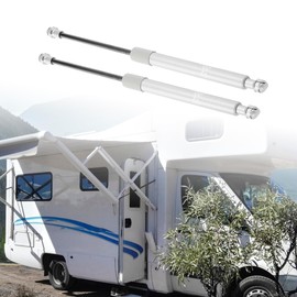 X AUTOHAUX 2Pcs 14 Inch 56 Lbs/ 250N Silver Tone Lift Supports Struts Shocks Gas Spring Universal for RV Car Truck Boat