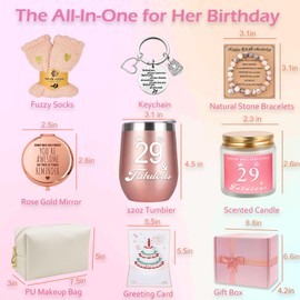 Awfrky Gifts for 29 Year Old Women, 29 Birthday Gift for Women, Funny Gift Set Gift for 29 Year Old Wife Aunt Mum Sister Girlfriend Niece Boyfriend Wife